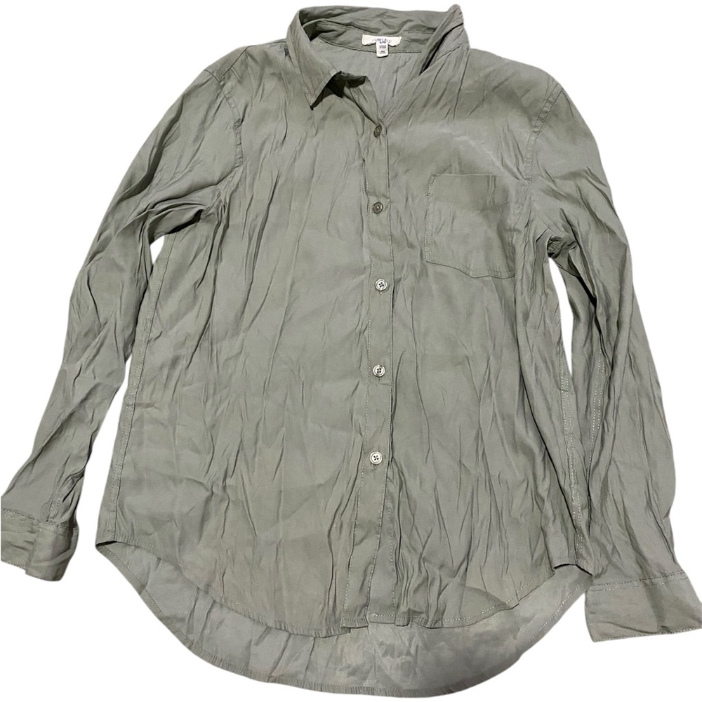 Green Button-Up Shirt